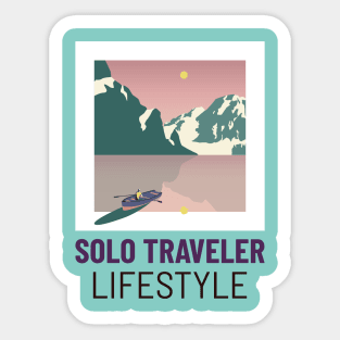 Solo Traveler Lifestyle Sticker